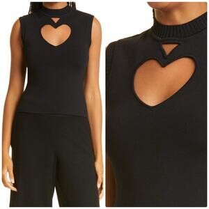 STAUD Black Sleeveless Sweater